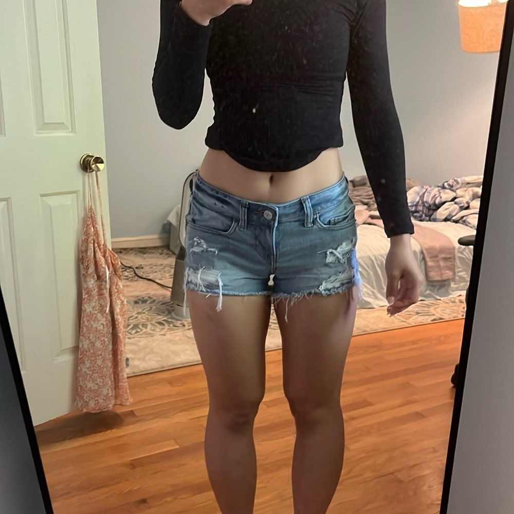 Low rise jeans shorts